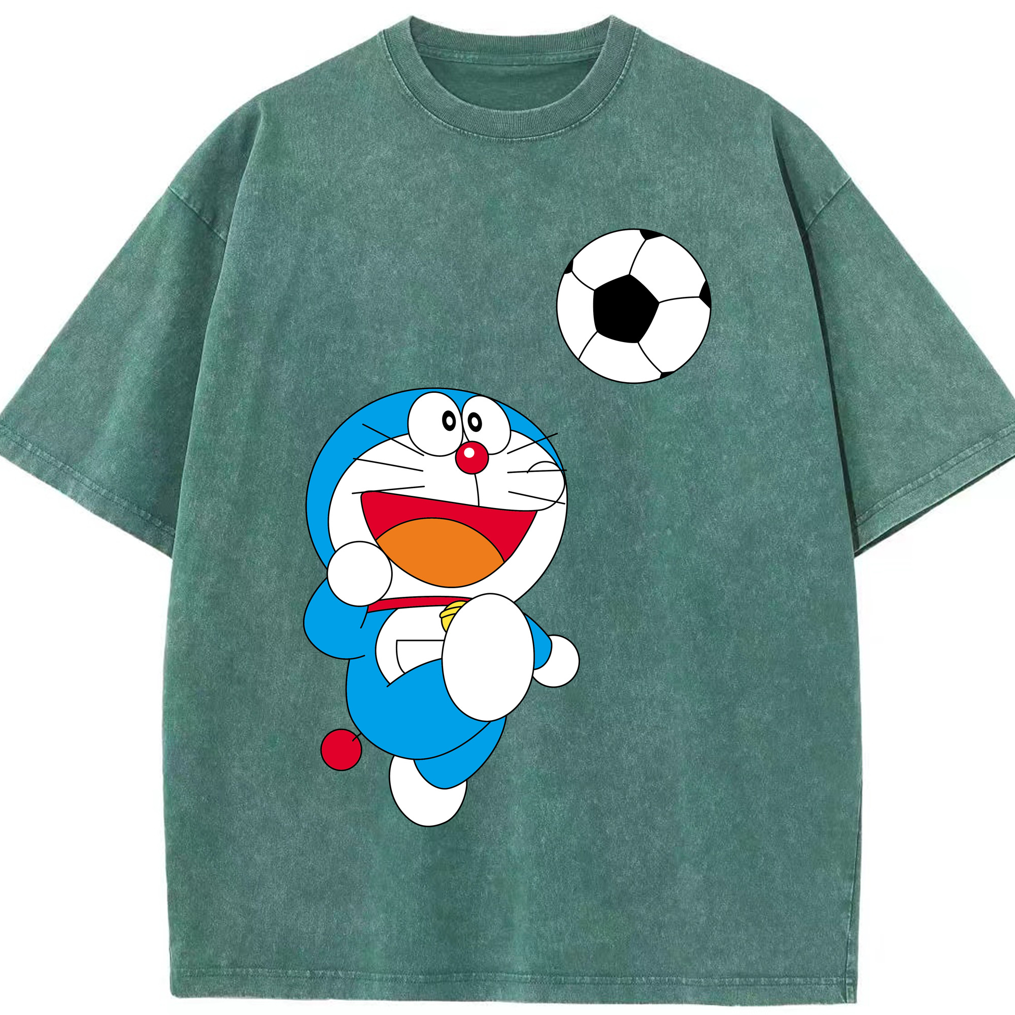 （画像用） ドラえもん Doraemon 綿100% ヴィンテージ風 半袖Tシャツ（フロントプリント）